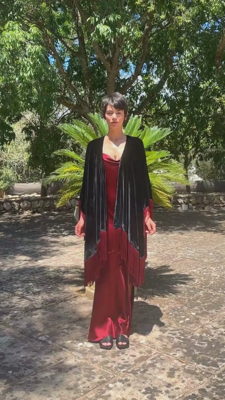 The Black Rose Poncho