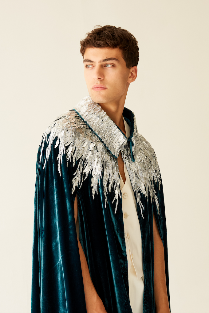 The Silver Feather Cape - MIRAYAMA