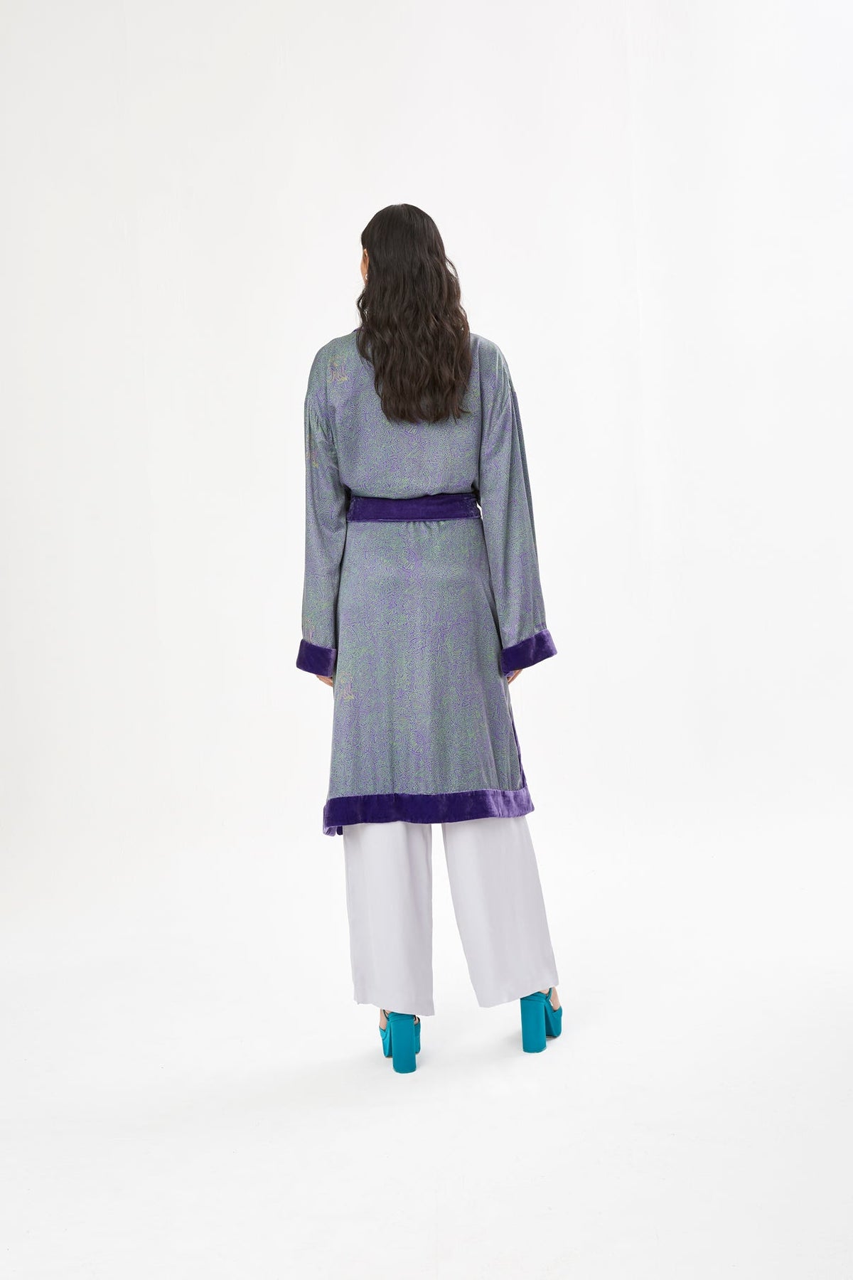 The Mazestroom Kimono, Purple and Green