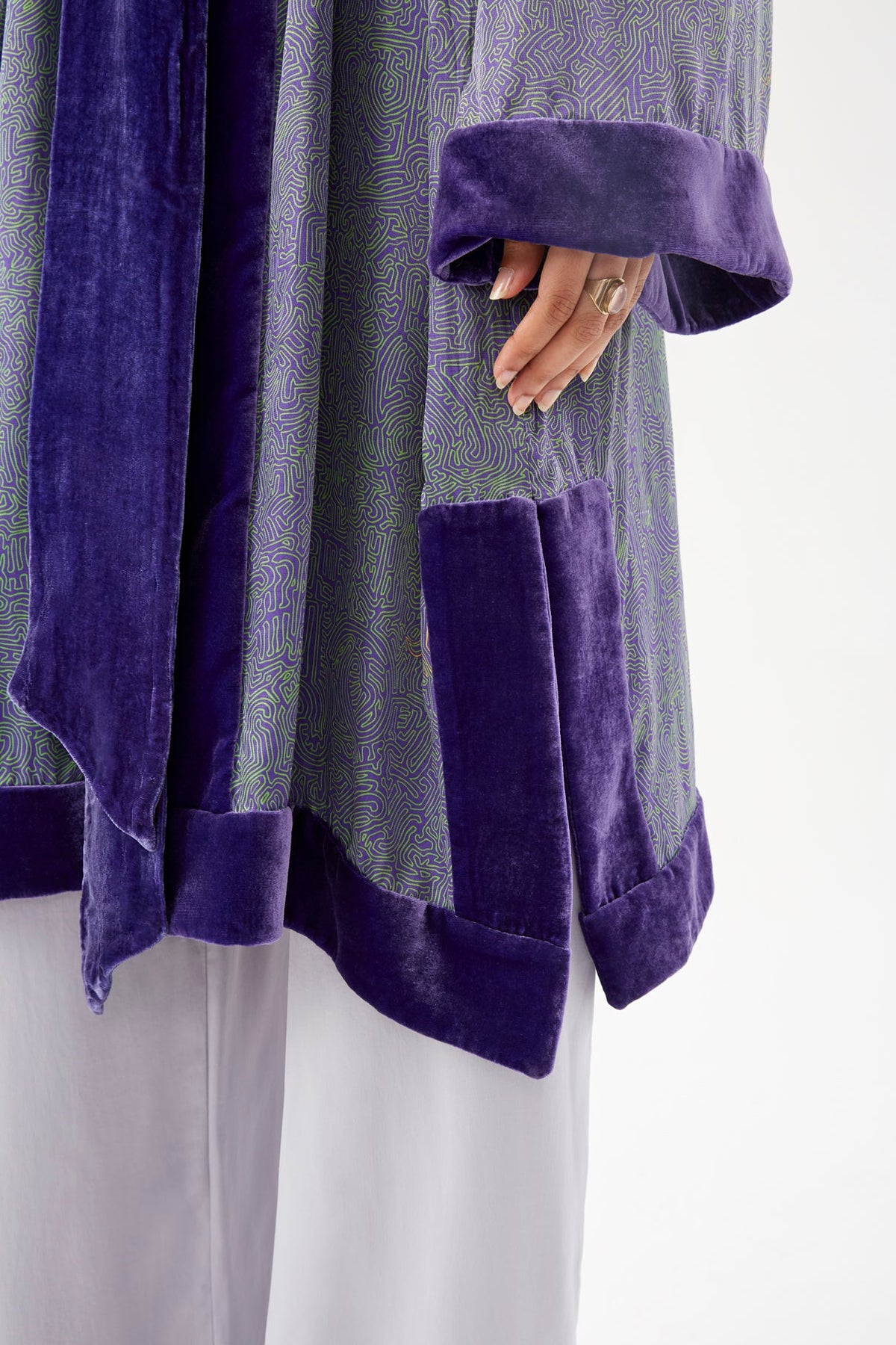 The Mazestroom Kimono, Purple and Green
